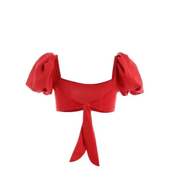 AGUA BENDITA Women's Calista-Isabella Bikini Top Size 2XL In Red - Picture 2 of 13